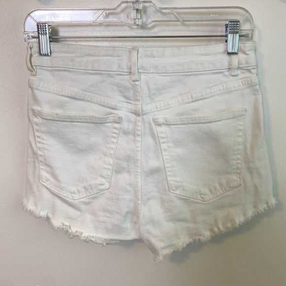 Zara White Denim High Waisted Shorts - Picture 2 of 7